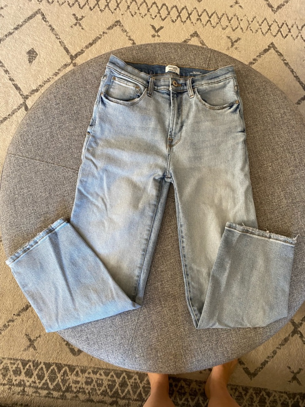Kensie Light Blue Straight-Leg Jeans